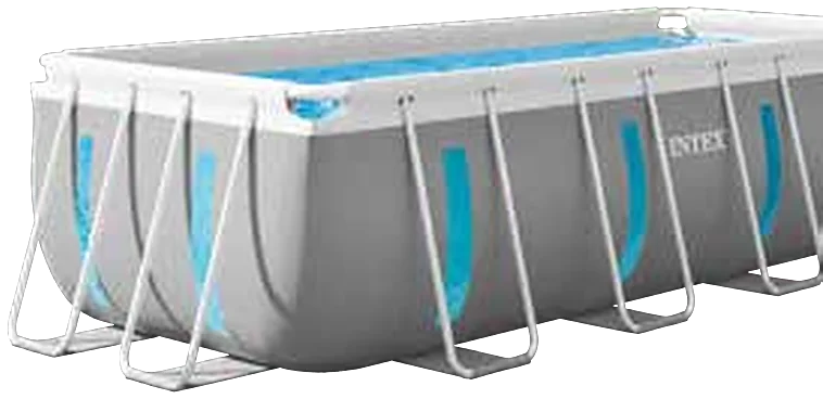 INTEX Prism Frame™ Clearview téglalap alakú medence függőleges ablakokkal
