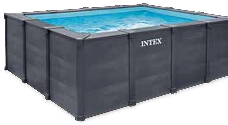 INTEX Graphite Gray Panel™ téglalap alakú medence