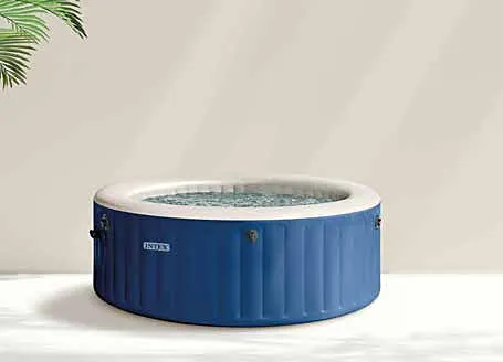 INTEX PureSpa Bubble Massage kék, kerek, 2–4 fős felfújható jakuzzi