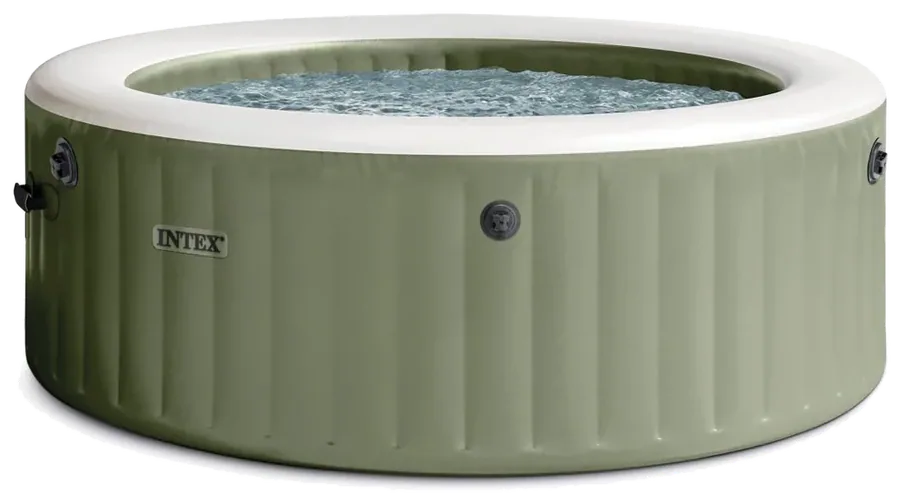 INTEX PureSpa Bubble Massage olívazöld, kerek felfújható jakuzzi