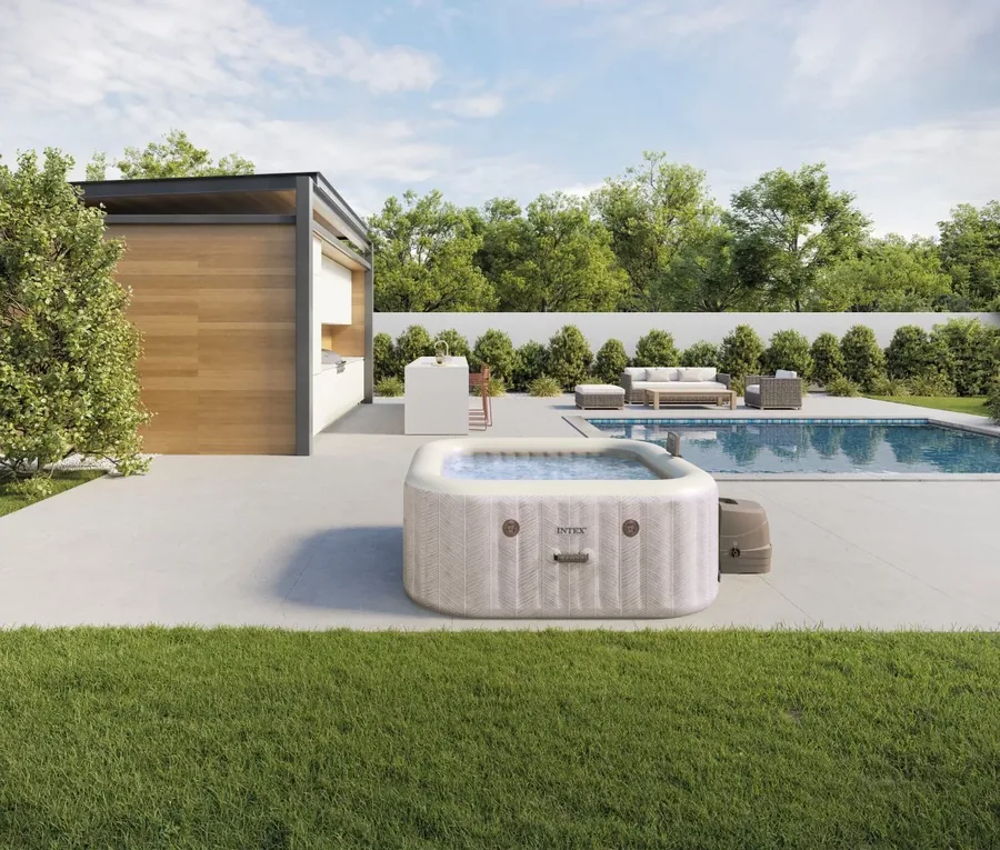 INTEX PureSpa Chevron Deluxe jakuzzi modern teraszon