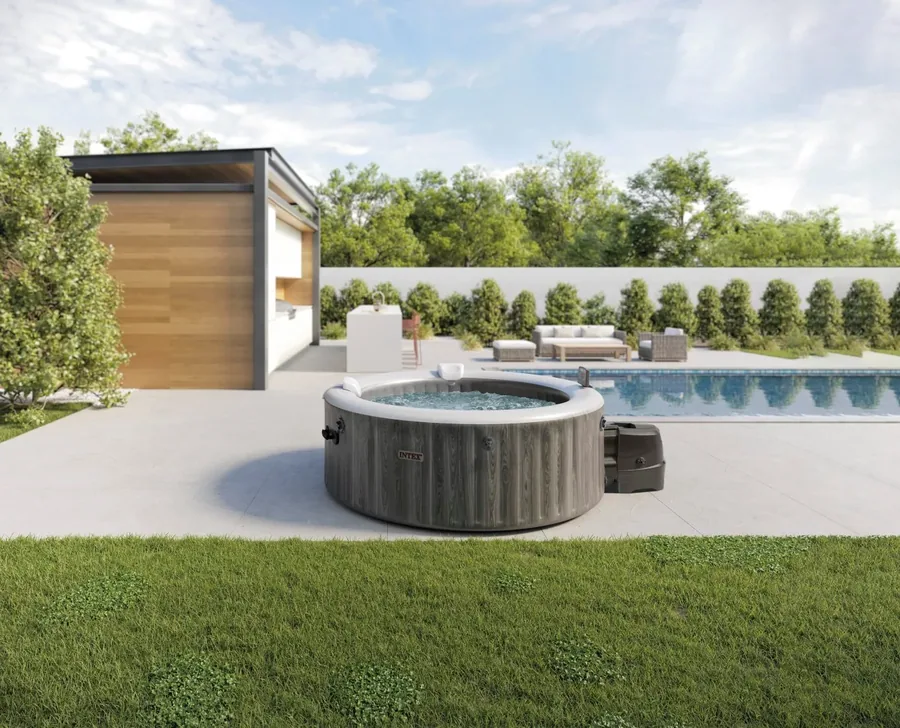 INTEX PureSpa Greywood Deluxe jakuzzi tóparti stégen