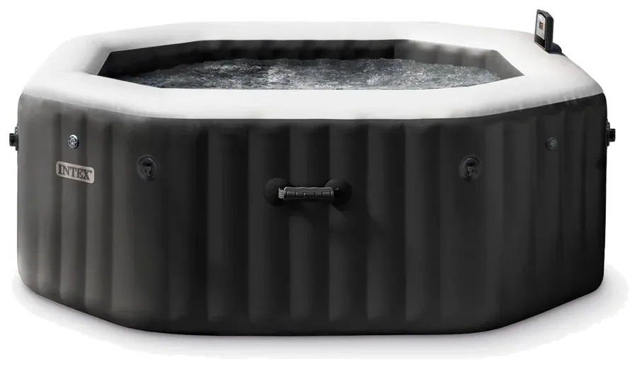INTEX PureSpa Jet & Bubble Deluxe onyx fekete, nyolcszögletű felfújható jakuzzi